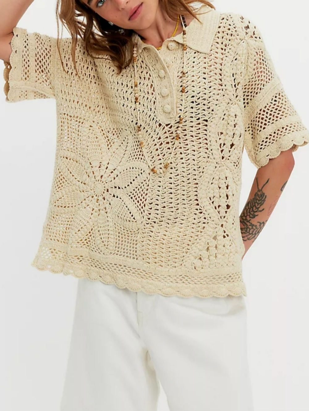 Free People Crochet Oversized Top. Retail Price$228